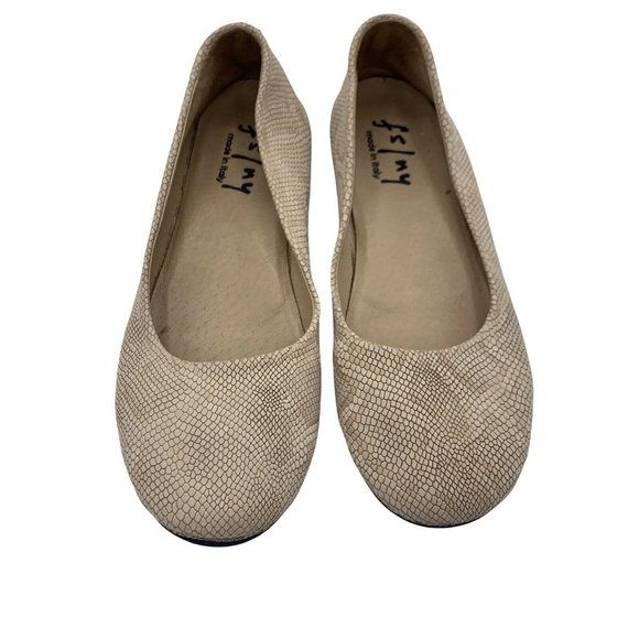 French Sole FS/NY Made In Italy Slightly Raised Animal Print Leather Flats US 8 - Picture 7 of 10